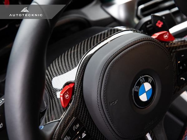 AutoTecknic Replacement Carbon Steering Wheel Top Cover - G80 M3