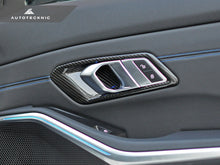 Load image into Gallery viewer, AutoTecknic Dry Carbon Interior Door Handle Trim Set - G20 3-Series