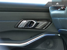Load image into Gallery viewer, AutoTecknic Dry Carbon Interior Door Handle Trim Set - G20 3-Series