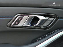 Load image into Gallery viewer, AutoTecknic Dry Carbon Interior Door Handle Trim Set - G20 3-Series