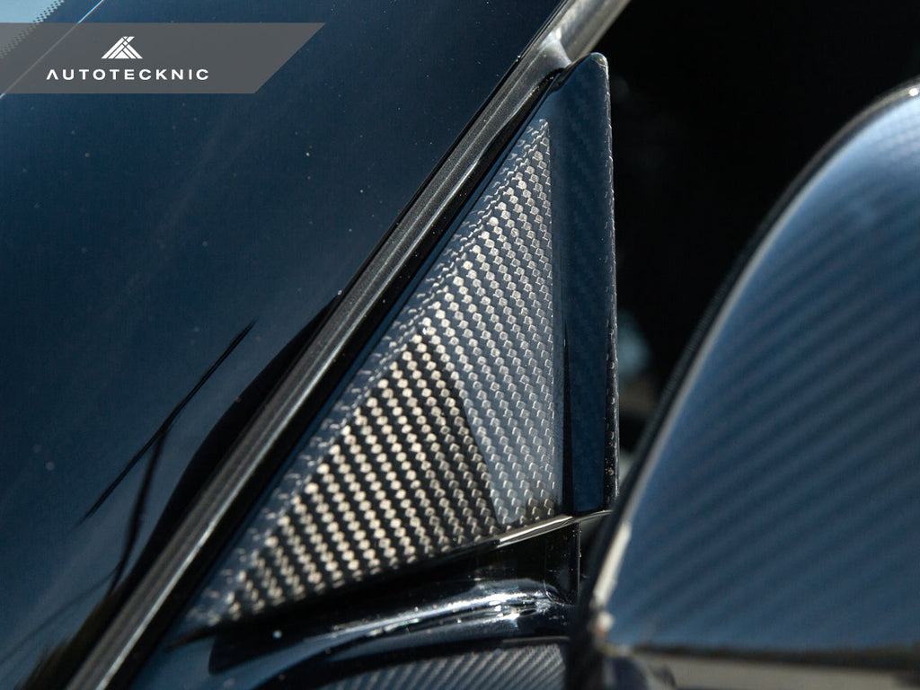 AutoTecknic Version III Dry Carbon Side Mirror Wind Deflector Set - A90 Supra 2020-Up
