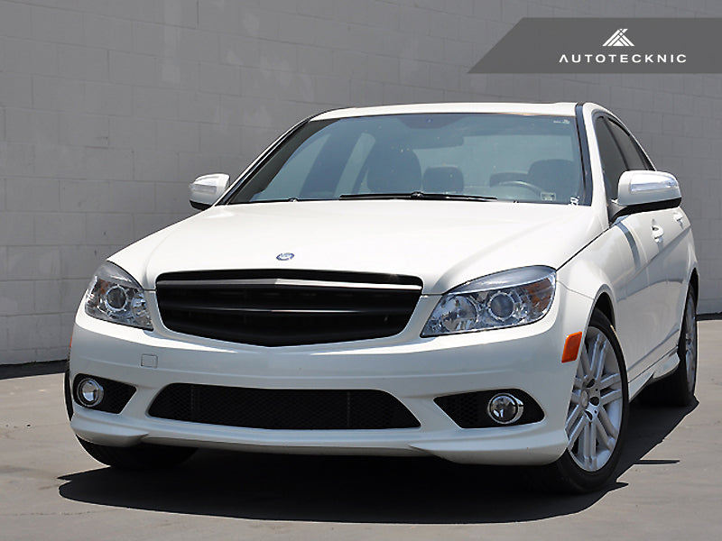 AutoTecknic Stealth Black Front Grille - Mercedes Benz W204 C-Class Sedan 2008-2013