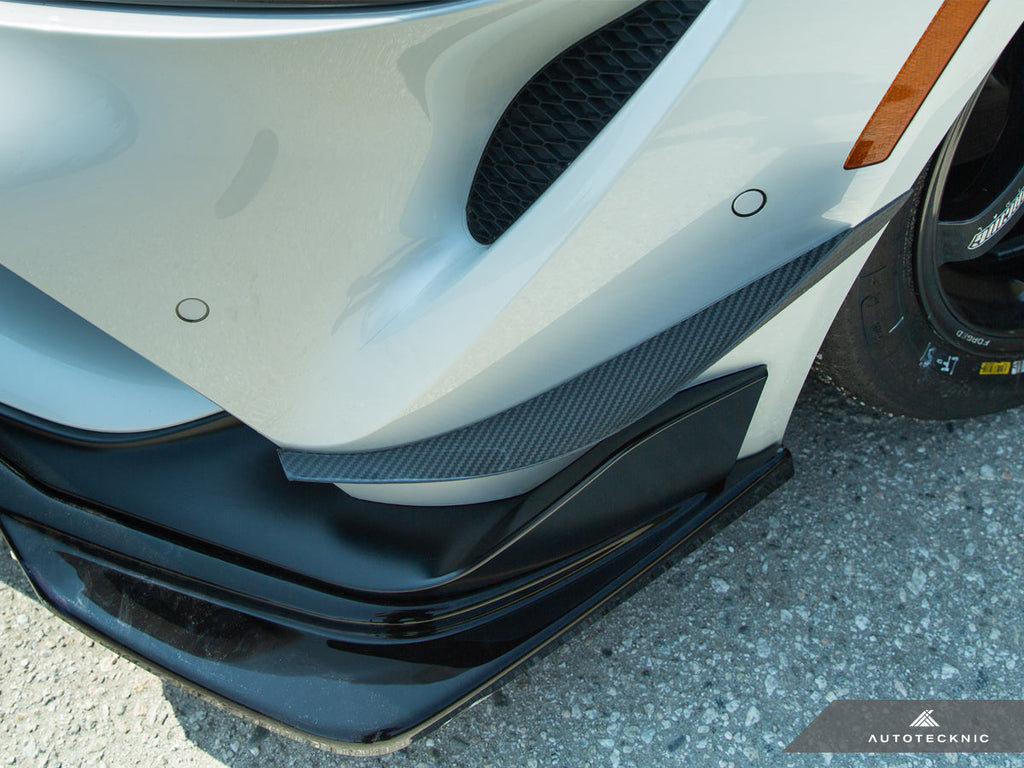 AutoTecknic Front Bumper Dry Carbon Canard Set - A90 Supra 2020-Up