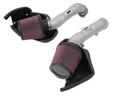 Load image into Gallery viewer, K&N 14-15 Infiniti Q50 3.7L V6 Dual Silver Typhoon Short Ram Intakes