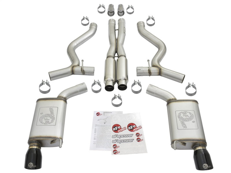 aFe MACHForce XP 3in 304 SS Loud Tone Cat-Back w/ Black Tips 15-17