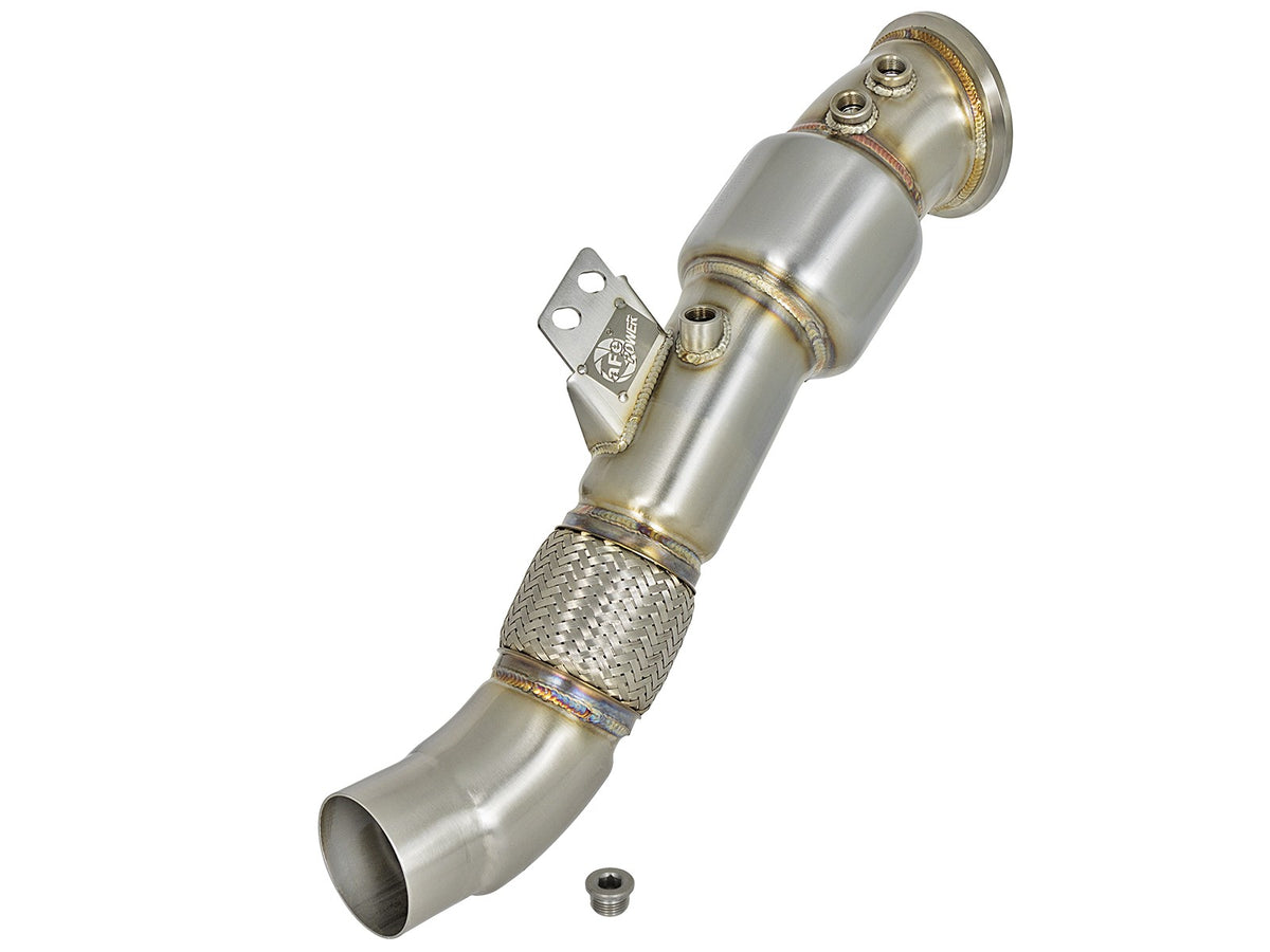 Toyota Supra A90 AFE Power Twisted Steel Down-Pipe (Hi Flow Cat