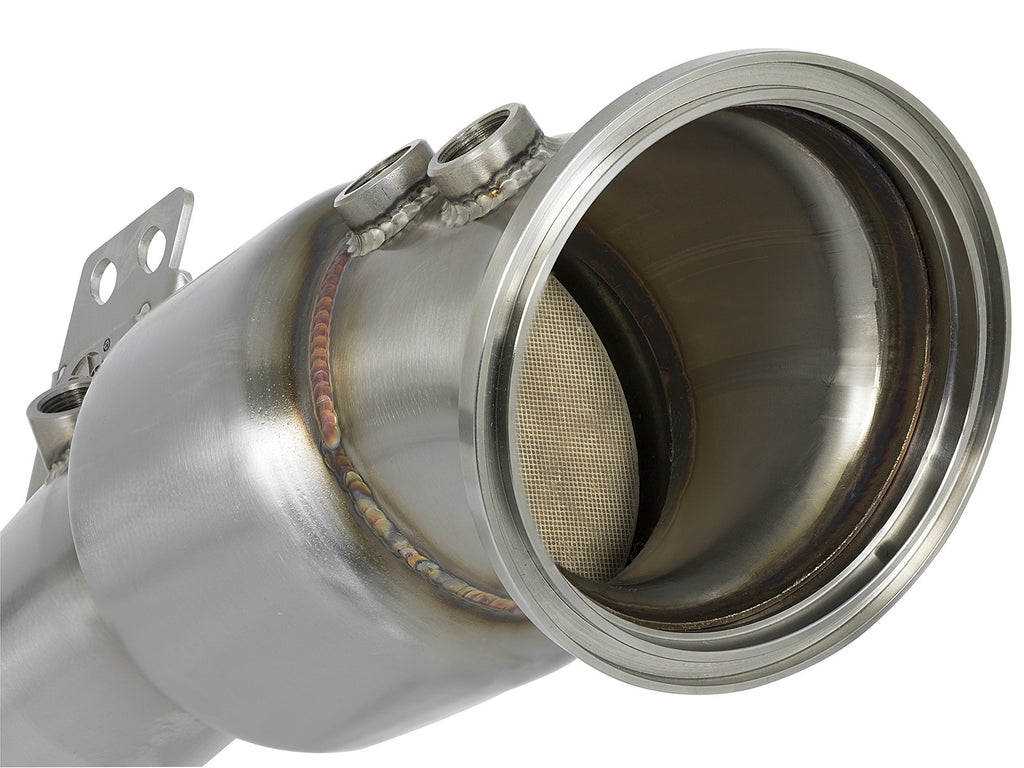 Toyota Supra A90 AFE Power Twisted Steel Down-Pipe (Hi Flow Cat)