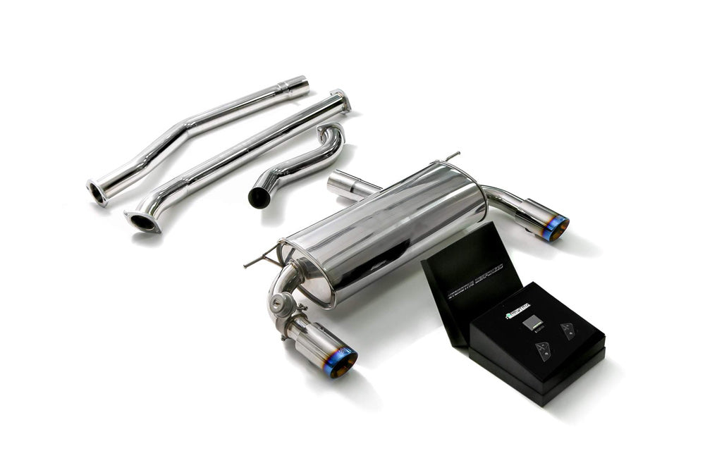 ARMYTRIX Stainless Steel Valvetronic Catback Exhaust System Dual Blue Coated Tips BMW 340i | 440i F3X 2016-2020