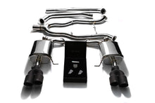 Load image into Gallery viewer, ARMYTRIX Stainless Steel Valvetronic Catback Exhaust System Quad Matte Black Tips BMW 535i F10 RWD 2011-2019
