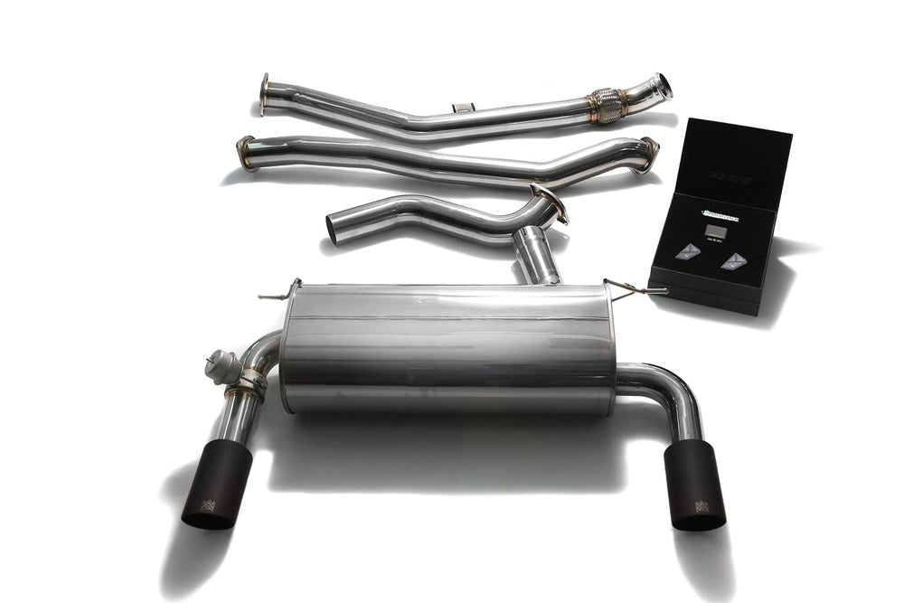 ARMYTRIX Stainless Steel Valvetronic Catback Exhaust Dual Matte Black BMW 335i | 435i F3x 2012-2015