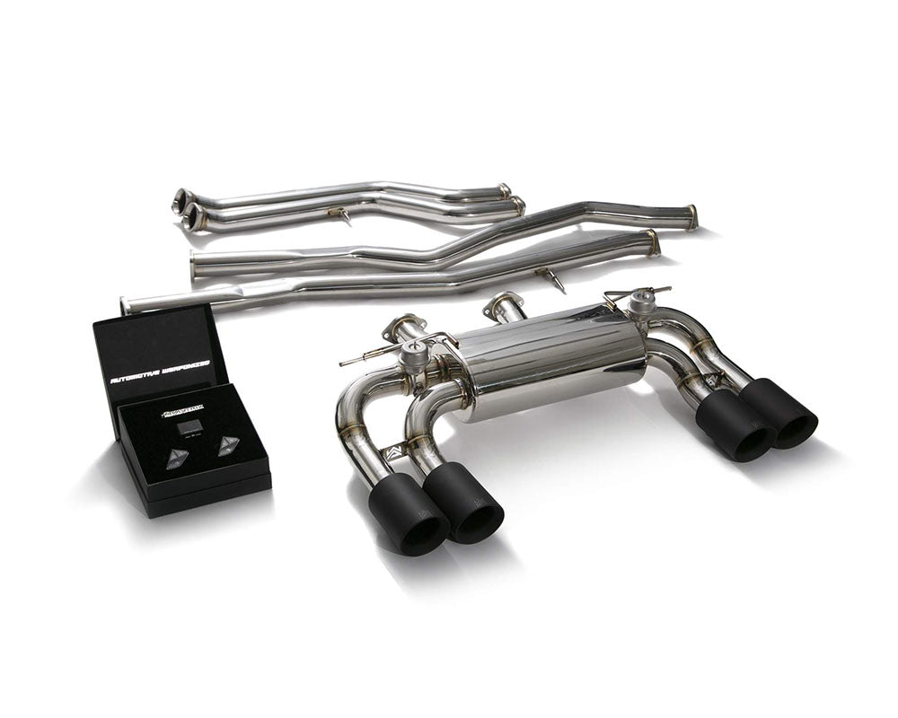 ARMYTRIX Stainless Steel Valvetronic Exhaust System Quad Matte Black Tips Audi RS6/RS7 C8 2019+ main image 0
