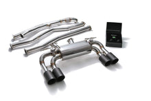 Load image into Gallery viewer, ARMYTRIX Stainless Steel Valvetronic Catback Exhaust System Quad Matte Black Tips BMW M2 F87 2016-2020