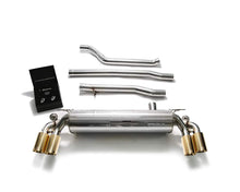 Load image into Gallery viewer, ARMYTRIX Stainless Steel Valvetronic Catback Exhaust System Quad Gold Tips BMW 520i | 530i G3X 2017-2020
