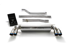 Load image into Gallery viewer, ARMYTRIX Stainless Steel Valvetronic Catback Exhaust System Quad Blue Coated Tips BMW 550i G30 | G31 2017-2020