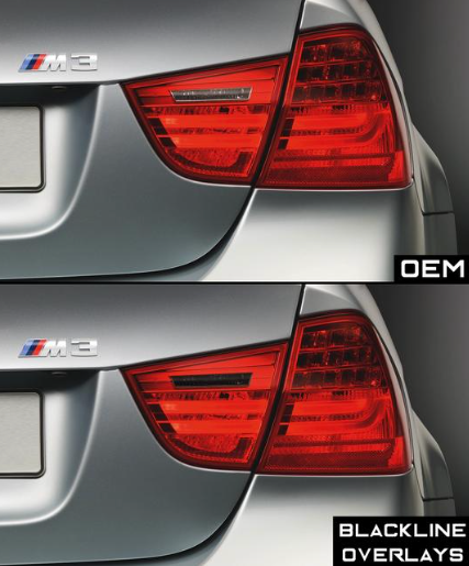 BMW 3 Series M3 2009-2011 (E90/E91 LCI) BLACKLINE Taillight Overlay Ki –  Studio RSR