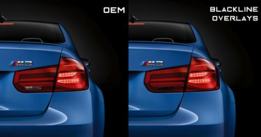 BMW 3 Series M3 2016-2018 (F30/F80 LCI) BLACKLINE Taillight Overlay Kit