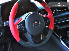 Load image into Gallery viewer, AutoTecknic Carbon Fiber Steering Wheel Trim Overlay - A90 Supra 2020-Up - AutoTecknic USA