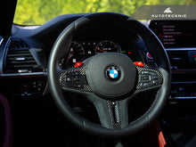 Load image into Gallery viewer, AutoTecknic Carbon Alcantara Steering Wheel Trim - G14/ G15/ G16 8-Series - AutoTecknic USA