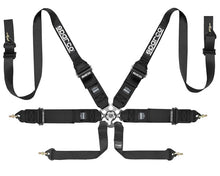Load image into Gallery viewer, Sparco Competition 6-Point Harness HANS Compatible Black