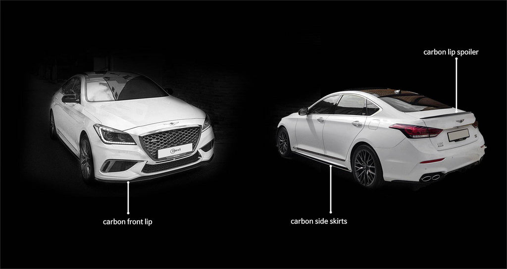 Genesis G80 (DH) carbon fiber front lip - ADRO