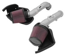 Load image into Gallery viewer, K&N 14-15 Infiniti Q50 3.7L V6 Dual Silver Typhoon Short Ram Intakes