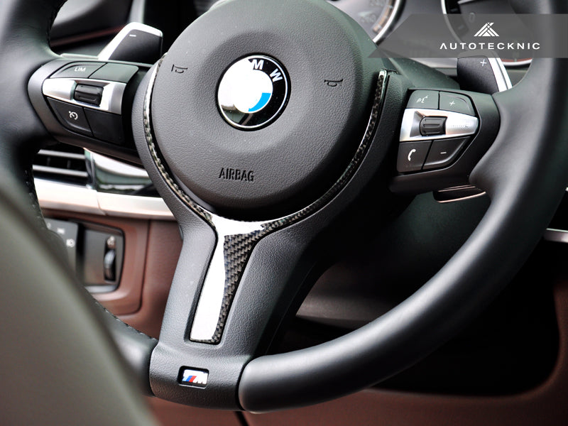 AutoTecknic Carbon Fiber M-Sport Steering Wheel Trim - F15 X5 | F16 X6
