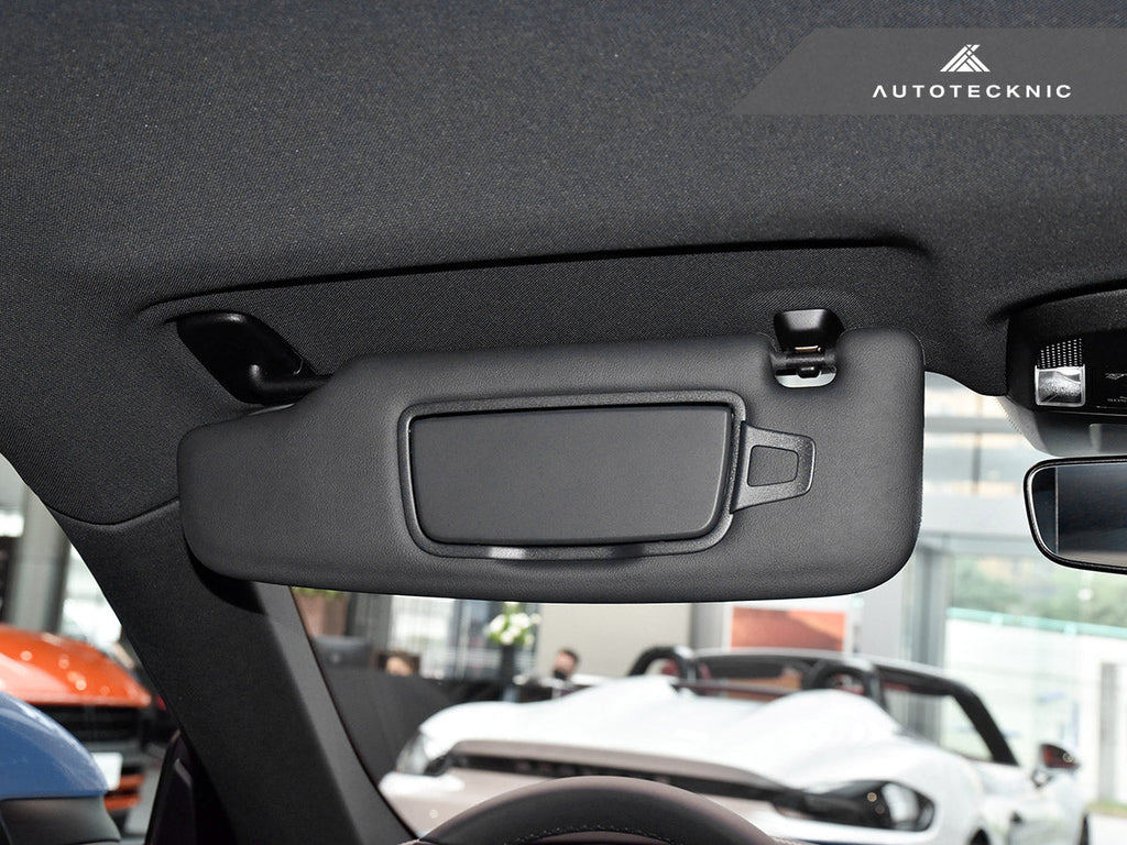 CANITU Sun Visor Vanity Mirror Cover For Porsche 911 996/997 & Boxster/Cayman 986/987 - ABS Plastic, Black