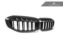 Load image into Gallery viewer, AutoTecknic Dry Carbon Fiber Dual-Slats Front Grilles - G20 3-Series Pre-LCI