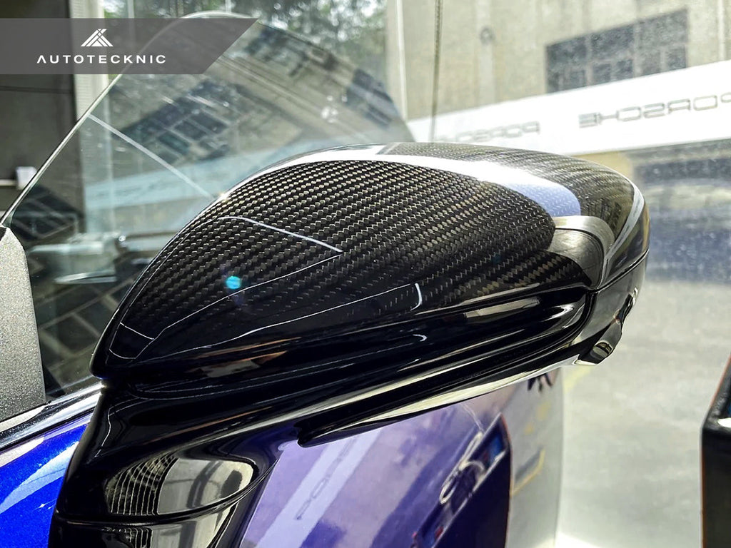 AutoTecknic Replacement Dry Carbon Mirror Covers - Porsche 992