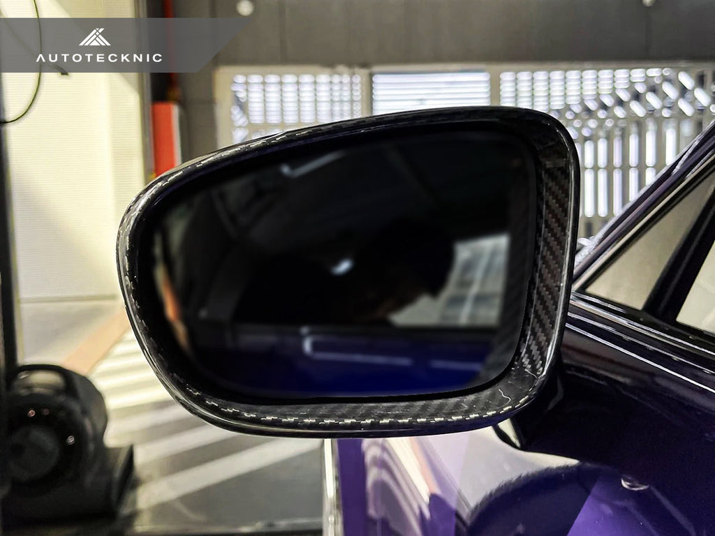 AutoTecknic Replacement Dry Carbon Mirror Covers - Porsche 9J1 Taycan