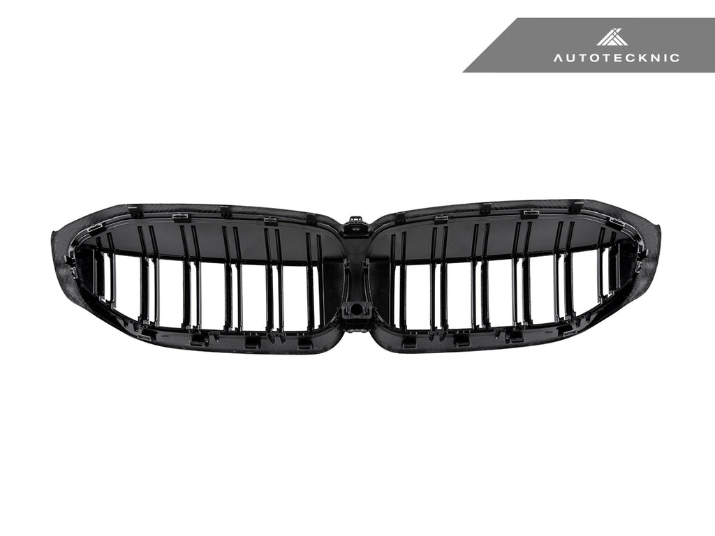 AutoTecknic Dry Carbon Fiber Dual-Slats Front Grilles - G20 3-Series Pre-LCI