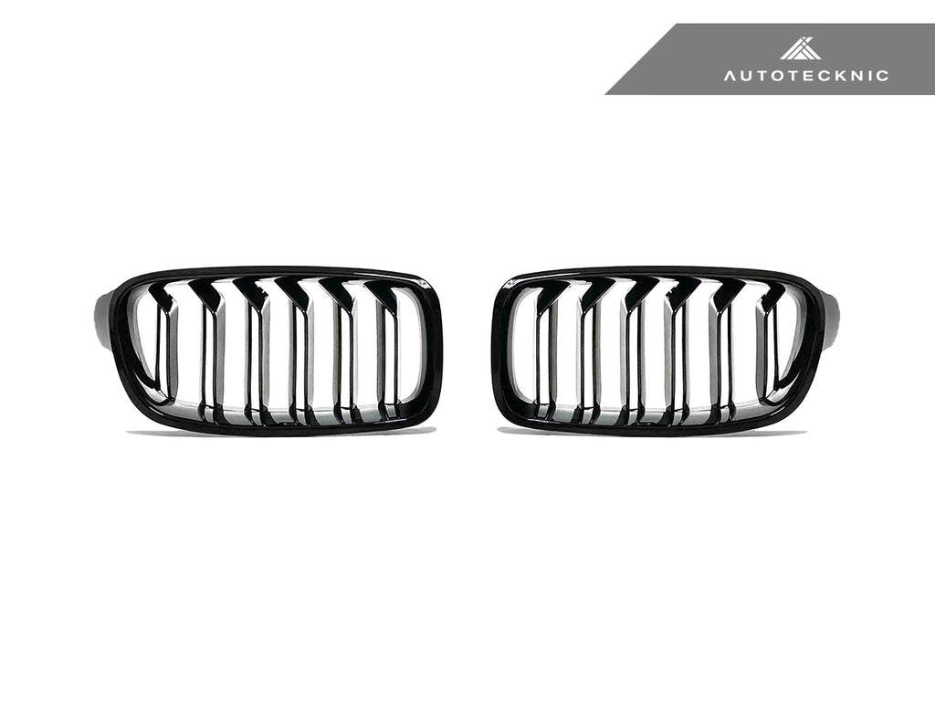AutoTecknic Dual-Slats Glazing Black Front Grille Set - F30 3-Series