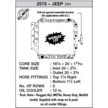 Load image into Gallery viewer, CSF #2578 87-04 Jeep Wrangler (3 ROW Copper Core) Radiator