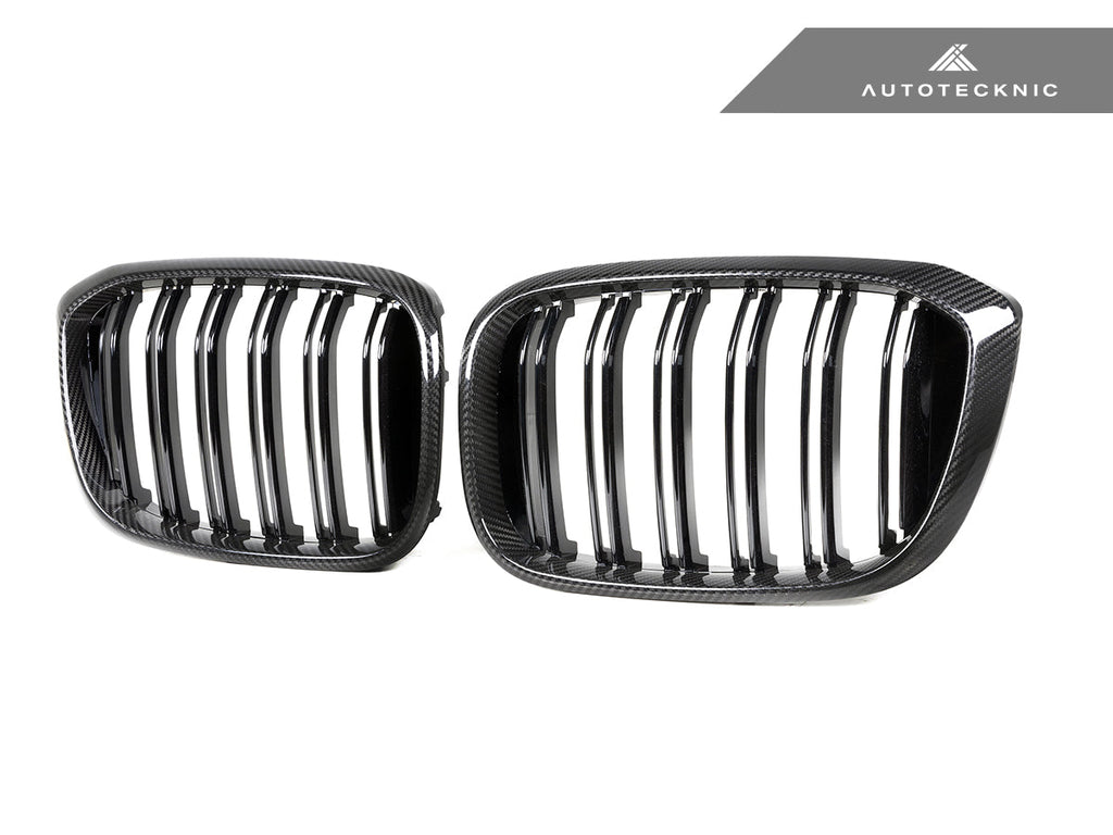 AutoTecknic Dry Carbon Fiber Dual-Slats Front Grille Set - G01 X3 | G02 X4 Pre-LCI