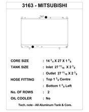 Load image into Gallery viewer, CSF #3163 03-07 Mitsubishi Lancer (Evolution 7/8/9) High-Performance All-Aluminum Radiator