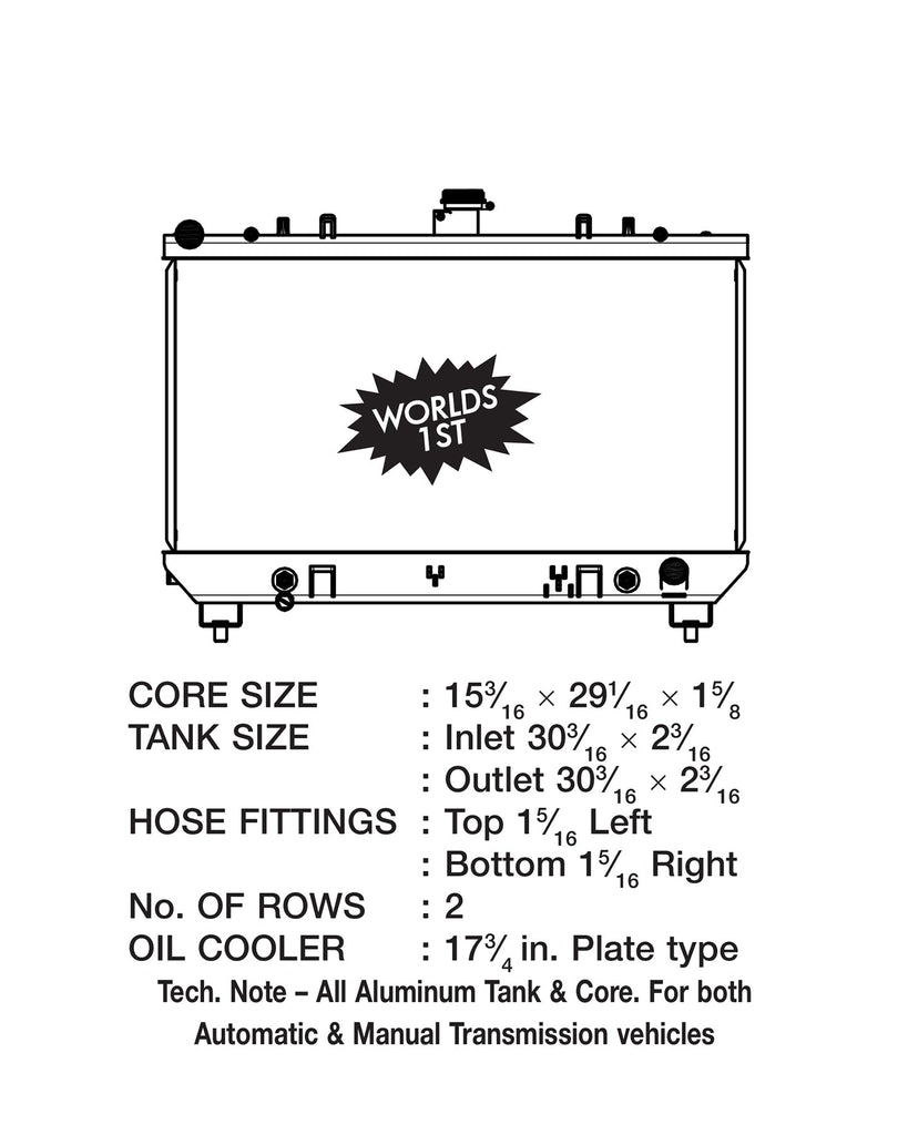 CSF #7003 10-11 Chevy Camaro V8 (AT & MT) High-Performance All-Aluminum Radiator