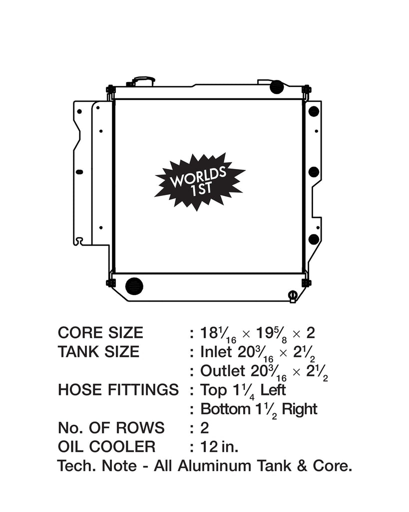 CSF #7035 05-06 Jeep Wrangler Heavy Duty (AT & MT) High-Performance All-Aluminum Radiator