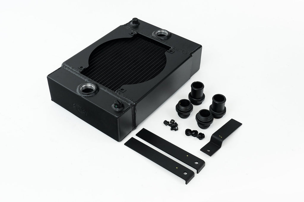 CSF #7065B The KING Cooler - Ultimate Drag Race Radiator w/ SPAL Fan & Mounting Kit - Black