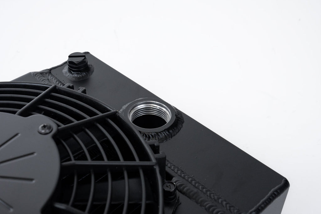 CSF #7065B The KING Cooler - Ultimate Drag Race Radiator w/ SPAL Fan & Mounting Kit - Black