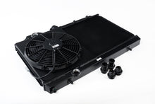 Load image into Gallery viewer, CSF #7075B Mitsubishi Evo 7/8/9 Full Size Slim Radiator w/ 12in SPAL Fan - Black