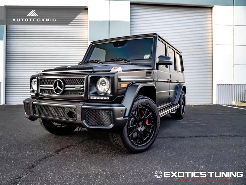 AutoTecknic Carbon Fiber Front Bumper Bull Bar Cover - Mercedes-Benz W463 G-Class