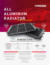 Load image into Gallery viewer, CSF #7206 94-99 Ferrari F355 High-Performance All-Aluminum Radiator (LH)