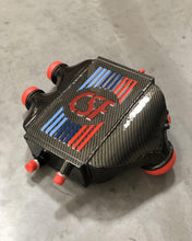 Load image into Gallery viewer, CSF #8082R F8X M3 / M4 / M2 Comp Top Mount Charge-Air-Cooler - Raw Finish custom finish - Hydro-dipped Carbon Fiber w/ BMW M Color Striping and sakhir orange logo +$900.00