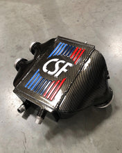 Load image into Gallery viewer, CSF #8082R F8X M3 / M4 / M2 Comp Top Mount Charge-Air-Cooler - Raw Finish custom finish - Hydro-dipped Carbon Fiber w/ BMW M Color Striping and silverstone logo +$900.00