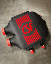 Load image into Gallery viewer, CSF #8082R F8X M3 / M4 / M2 Comp Top Mount Charge-Air-Cooler - Raw Finish custom finish - Crinkle Black w/ Custom Red Pinstriping +$400.00