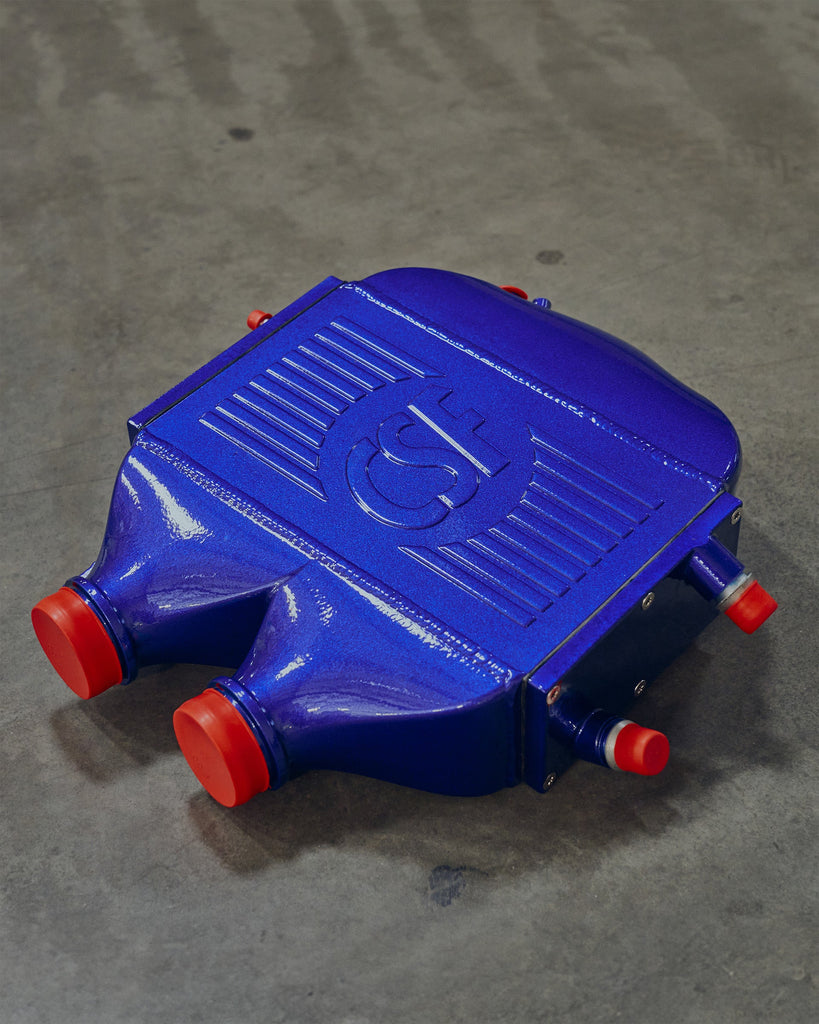 CSF #8082R F8X M3 / M4 / M2 Comp Top Mount Charge-Air-Cooler - Raw Finish custom finish - San Marino Blue +$200.00