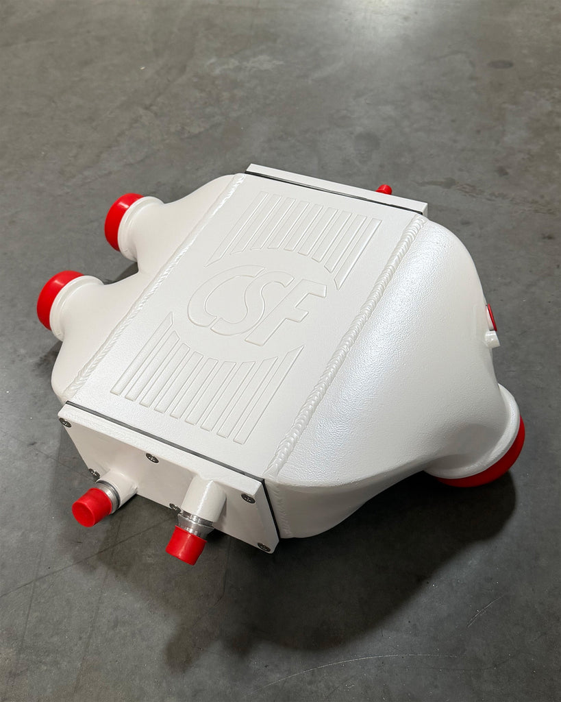 CSF #8082R F8X M3 / M4 / M2 Comp Top Mount Charge-Air-Cooler - Raw Finish custom finish - Brilliant White Metallic +$200.00