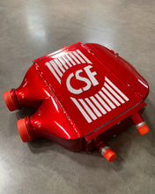 Load image into Gallery viewer, CSF #8082R F8X M3 / M4 / M2 Comp Top Mount Charge-Air-Cooler - Raw Finish custom finish - Candy Red w/ cement grey pin-striping +$400.00