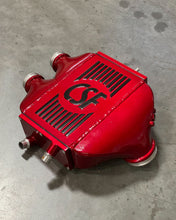 Load image into Gallery viewer, CSF #8082R F8X M3 / M4 / M2 Comp Top Mount Charge-Air-Cooler - Raw Finish custom finish - Candy Red w/ Gloss black pin-striping +$400.00