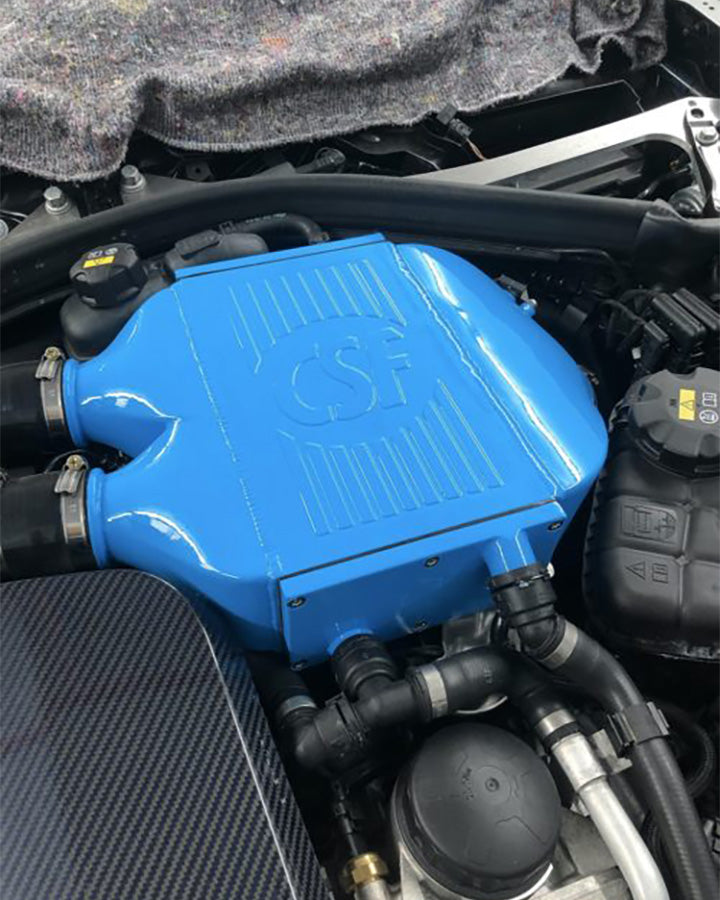CSF #8082R F8X M3 / M4 / M2 Comp Top Mount Charge-Air-Cooler - Raw Finish custom finish - Custom Blue +$200.00